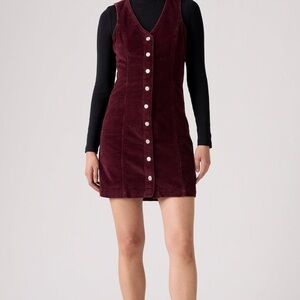 Levis Vianna Denim Button-Front Vest Dress size L